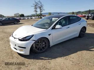2023 Tesla Model 3 with VIN 5YJ3E1EA6PF423070, listed as a Copart auction lot 52029985 with 19,541 mi miles and Salvage Title. Bid and sale history available at DreamBid. Image 1.