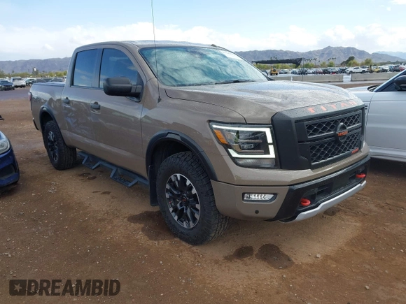 2021 Nissan Titan Pro-4X with VIN 1N6AA1ED9MN519749, listed as a IAAI auction lot 41948962 with 65,807 mi miles and . Bid and sale history available at DreamBid. Image 1.