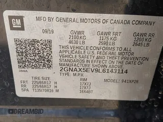 2020 Chevrolet Equinox LS z VIN 2GNAX5EV9L6143114, wystawiony jako IAAI lot #41217119 z przebiegiem Nie podano mil oraz . Historia ofert i sprzedaży dostępna na DreamBid. Obrazek 9.