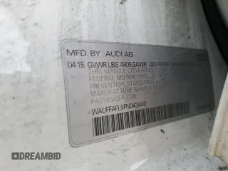 2015 Audi A4 Premium Plus with VIN WAUFFAFL9FN043440, listed as a Copart auction lot 46427395 with 118,151 mi miles and Salvage Title. Bid and sale history available at carsss.com. Image 13.