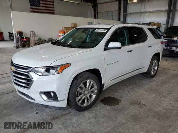 2021 Chevrolet Traverse High Country z VIN 1GNEVNKW8MJ216210, wystawiony jako Copart lot #62833845 z przebiegiem 37 515 mil mil oraz Szkoda całkowita • Salvage title. Historia ofert i sprzedaży dostępna na DreamBid. Obrazek 1.