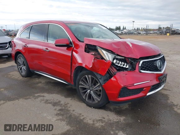 2019 Acura MDX w/Technology Pkg with VIN 5J8YD4H53KL012273, listed as a IAAI auction lot 41784034 with 96,239 mi miles. Bid and sale history available at carsss.com. Image 1.