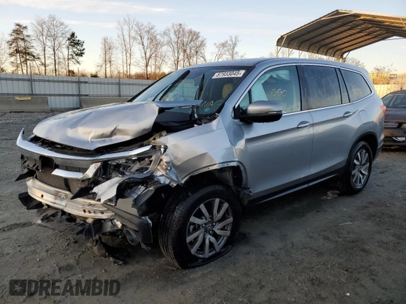 2020 Honda Pilot EX-L with VIN 5FNYF5H51LB026045, listed as a Copart auction lot 87933045 with 0 mi miles and Salvage Title. Bid and sale history available at carsss.com. Image 1.