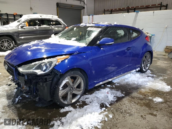2013 Hyundai Veloster Turbo w/Black Int with VIN KMHTC6AE8DU109947, listed as a Copart auction lot 50118255 with 196,992 mi miles and Non Repairable. Bid and sale history available at carsss.com. Image 1.
