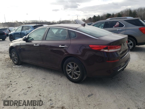 2019 Kia Optima LX with VIN 5XXGT4L33KG352722, listed as a Copart auction lot 87468804 with 49,167 mi miles and Salvage Title. Bid and sale history available at DreamBid. Image 2.