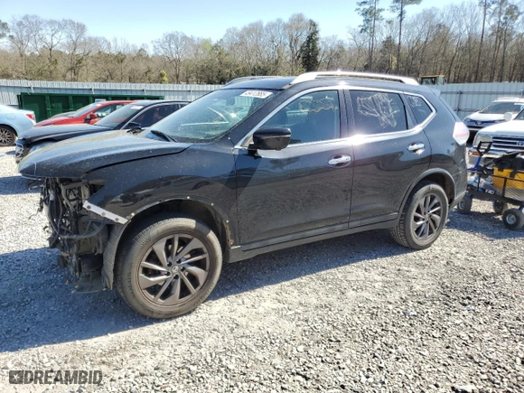 2016 Nissan Rogue SV with VIN 5N1AT2MV3GC855132, listed as a Copart auction lot 49412885 with 135,514 mi miles and Salvage Title. Bid and sale history available at carsss.com. Image 1.