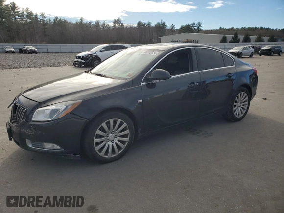 2011 Buick Regal CXL Turbo TO3 with VIN W04GX5GV8B1042254, listed as a Copart auction lot 80002624 with 204,407 mi miles and Salvage Title. Bid and sale history available at carsss.com. Image 1.