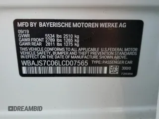 2020 BMW 5 Series M550i xDrive with VIN WBAJS7C06LCD07565, listed as a Copart auction lot 42618365 with Not provided miles and Non repairable. Bid and sale history available at DreamBid. Image 15.