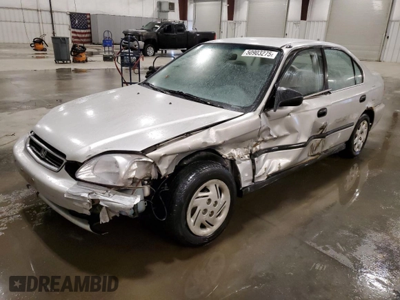 1998 Honda Civic LX z VIN 1HGEJ6670WL034166, wystawiony jako Copart lot #50903275 z przebiegiem 115 592 mil mil oraz Szkoda całkowita • Salvage title. Historia ofert i sprzedaży dostępna na DreamBid. Obrazek 1.