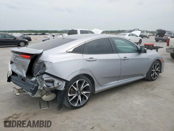 2017 Honda Civic Sedan Si with VIN 2HGFC1E51HH705216, listed as a Copart auction lot 53082385 with 77,093 mi miles and Salvage Title. Bid and sale history available at carsss.com. Image 4.