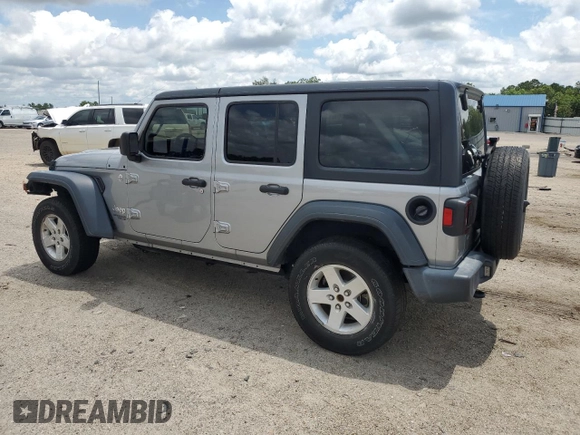 2018 Jeep Wrangler Unlimited Sport S with VIN 1C4HJXDG2JW136211, listed as a Copart auction lot 60080455 with 66,107 mi miles and Salvage title. Bid and sale history available at DreamBid. Image 2.