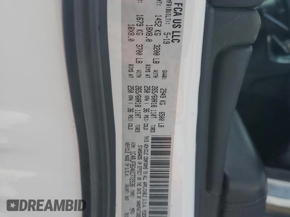 2019 Jeep Grand Cherokee Limited z VIN 1C4RJFBG4KC772536, wystawiony jako Copart lot #44704825 z przebiegiem 141 847 mil mil oraz Szkoda całkowita • Salvage title. Historia ofert i sprzedaży dostępna na DreamBid. Obrazek 14.