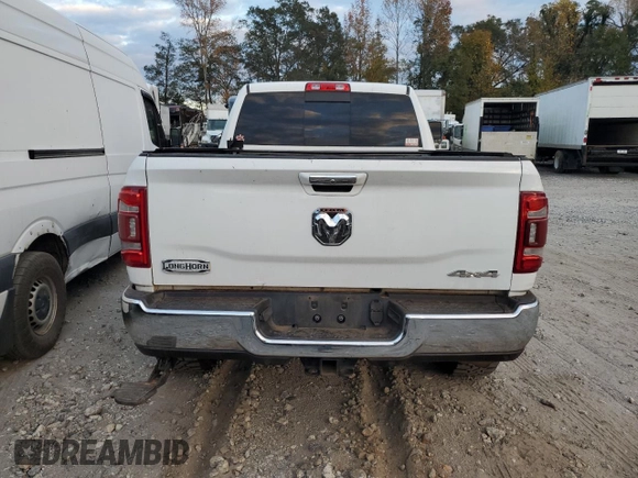 2019 Ram 3500 Longhorn with VIN 3C63R3FL6KG589843, listed as a Copart auction lot 78272524 with 117,066 mi miles and Clean Title. Bid and sale history available at carsss.com. Image 6.