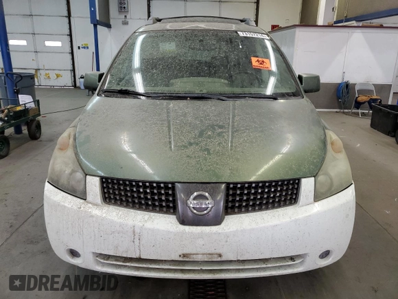 2004 Nissan Quest SE with VIN 5N1BV28U44N308032, listed as a Copart auction lot 73157214 with 0 mi miles and Clean Title. Bid and sale history available at carsss.com. Image 5.