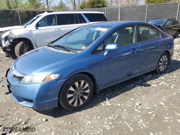 2010 Honda Civic Sdn EX with VIN 19XFA1F8XAE040640, listed as a Copart auction lot 51353125 with 94,156 mi miles and Salvage Title. Bid and sale history available at carsss.com. Image 1.