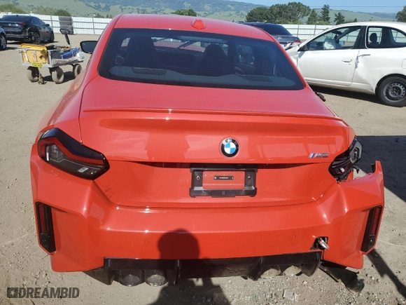 2024 BMW M2 with VIN 3MF13DM00R8D86349, listed as a Copart auction lot 51227764 with 7,114 mi miles and Salvage Title. Bid and sale history available at carsss.com. Image 6.