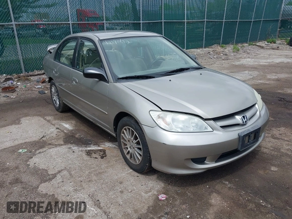2005 Honda Civic LX z VIN 2HGES16555H579290, wystawiony jako IAAI lot #42190612 z przebiegiem 128 019 mil mil oraz . Historia ofert i sprzedaży dostępna na DreamBid. Obrazek 1.