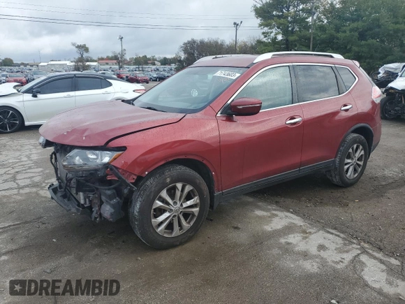 2015 Nissan Rogue S with VIN KNMAT2MT7FP537170, listed as a Copart auction lot 38707564 with 104,281 mi miles and Non Repairable. Bid and sale history available at carsss.com. Image 1.