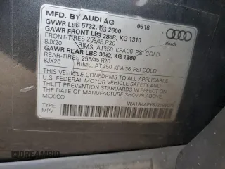 2018 Audi SQ5 Premium Plus with VIN WA1A4AFY6J2199079, listed as a Copart auction lot 65647133 with 84,867 mi miles. Bid and sale history available at carsss.com. Image 13.