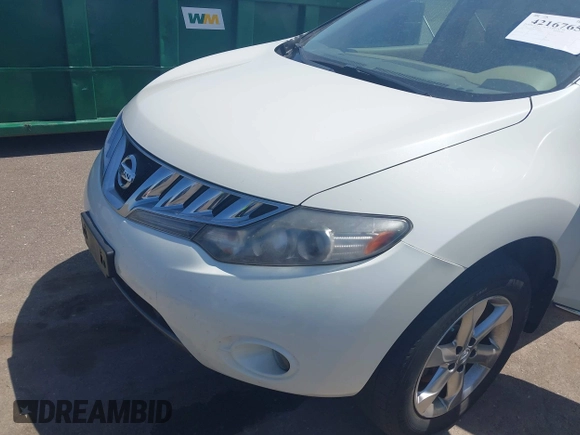 2010 Nissan Murano SL with VIN JN8AZ1MWXAW138355, listed as a IAAI auction lot 42167652 with 127,223 mi miles. Bid and sale history available at carsss.com. Image 6.