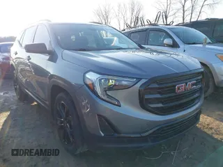 2020 GMC Terrain SLE with VIN 3GKALMEV3LL201149, listed as a IAAI auction lot 41754413 with 107,795 mi miles. Bid and sale history available at carsss.com. Image 1.