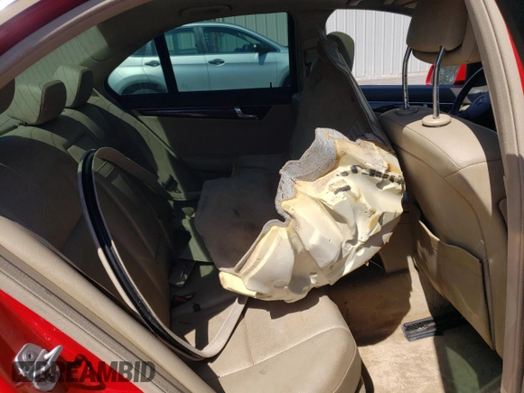 2010 Mercedes-Benz C 300 Sport with VIN WDDGF5EB2AF374778, listed as a Copart auction lot 53113395 with 89,615 mi miles and Salvage Title. Bid and sale history available at DreamBid. Image 10.