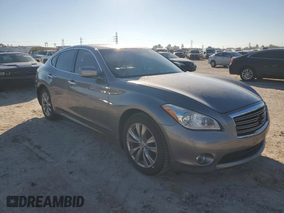 2013 Infiniti M37 with VIN JN1BY1AP2DM514582, listed as a Copart auction lot 79767384 with 81,825 mi miles and Salvage Title. Bid and sale history available at carsss.com. Image 4.