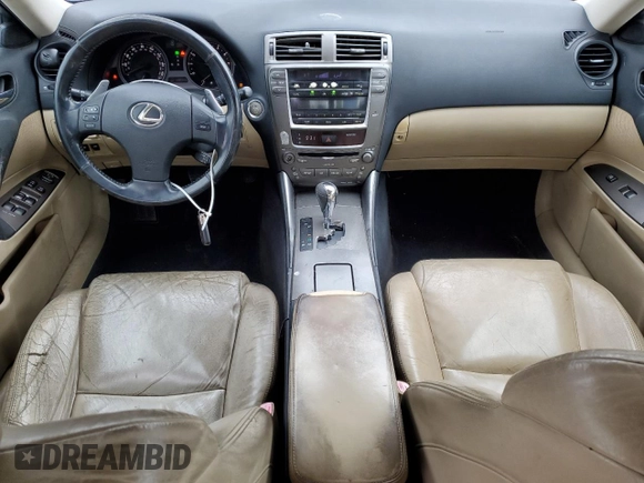 2008 Lexus IS with VIN JTHBK262082080289, listed as a Copart auction lot 48044825 with 198,945 mi miles and Salvage Title. Bid and sale history available at carsss.com. Image 8.