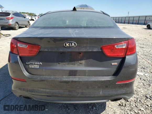 2015 Kia Optima LX with VIN KNAGM4A70F5639607, listed as a Copart auction lot 53066295 with 175,737 mi miles and Salvage Title. Bid and sale history available at carsss.com. Image 6.