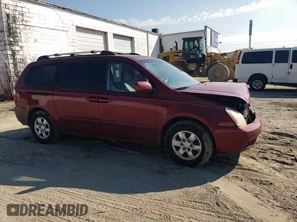 2007 Kia Sedona LX with VIN KNDMB233176190864, listed as a Copart auction lot 77267064 with 205,149 mi miles and Salvage Title. Bid and sale history available at carsss.com. Image 11.