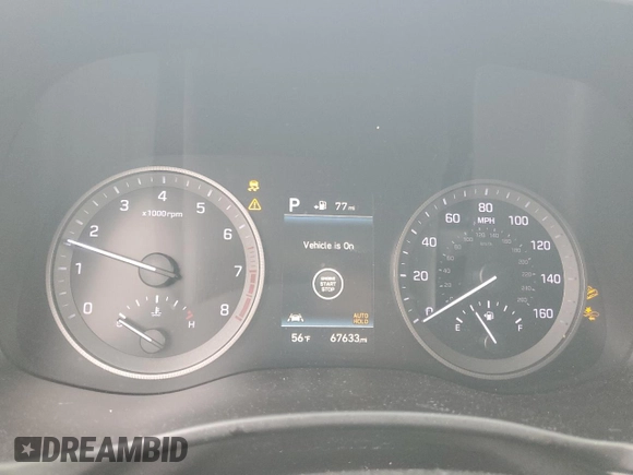 2020 Hyundai Tucson Ultimate with VIN KM8J3CAL2LU258843, listed as a Copart auction lot 57593555 with 67,633 mi miles and Salvage title. Bid and sale history available at DreamBid. Image 9.