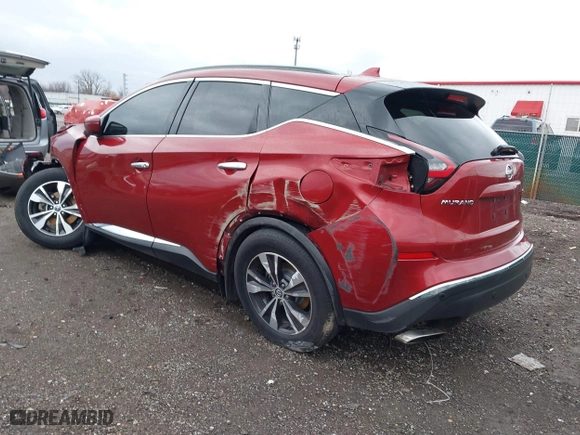 2020 Nissan Murano SV with VIN 5N1AZ2BS4LN131570, listed as a IAAI auction lot 41227597 with 103,991 mi miles. Bid and sale history available at carsss.com. Image 3.