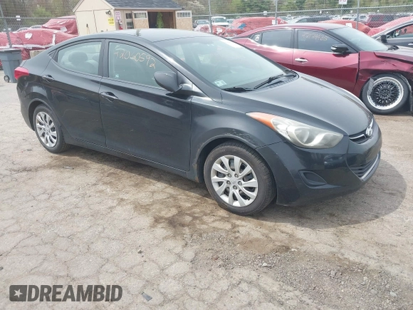 2011 Hyundai Elantra GLS with VIN 5NPDH4AE6BH059927, listed as a IAAI auction lot 42060592 with 158,809 mi miles. Bid and sale history available at carsss.com. Image 1.