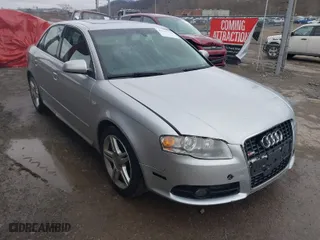2008 Audi A4 2.0T with VIN WAUDF78E68A110062, listed as a IAAI auction lot 41727732 with 122,633 mi miles. Bid and sale history available at carsss.com. Image 1.