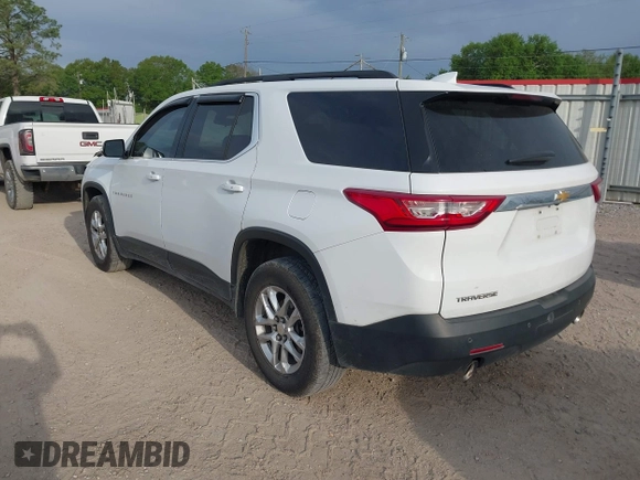 2019 Chevrolet Traverse LT Cloth with VIN 1GNERGKW1KJ193902, listed as a IAAI auction lot 41900901 with 131,672 mi miles and . Bid and sale history available at DreamBid. Image 3.