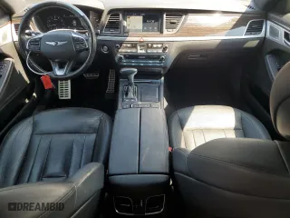 2019 Genesis G80 3.8L with VIN KMTFN4JE9KU327832, listed as a Copart auction lot 62053244 with 117,339 mi miles and Salvage Title. Bid and sale history available at carsss.com. Image 8.