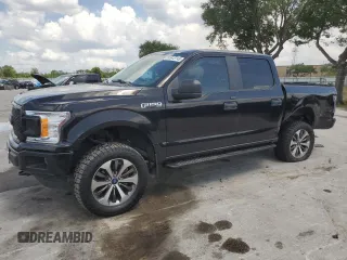 2019 Ford F-150 XL with VIN 1FTEW1EP2KFC68628, listed as a Copart auction lot 51612745 with 110,807 mi miles and Salvage Title. Bid and sale history available at carsss.com. Image 1.
