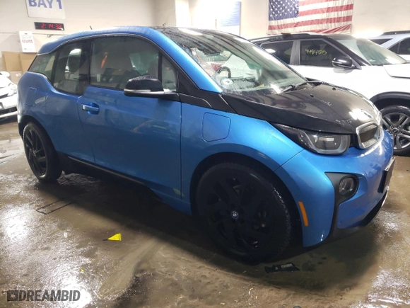 2017 BMW i3 with VIN WBY1Z8C34HV890708, listed as a Copart auction lot 45567745 with 64663 miles and Salvage Title. Bid and sale history available at carsss.com. Image 4.