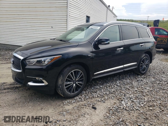 2019 Infiniti QX60 Luxe with VIN 5N1DL0MM9KC517056, listed as a Copart auction lot 62558455 with 69,808 mi miles and Clean title. Bid and sale history available at DreamBid. Image 1.