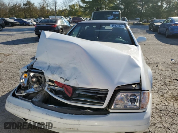 1999 Mercedes-Benz SL-Class with VIN WDBFA68F3XF183399, listed as a Copart auction lot 76908024 with 136,337 mi miles and Salvage Title. Bid and sale history available at carsss.com. Image 5.