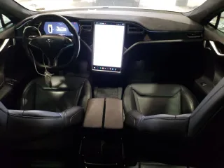 2016 Tesla Model S 90D with VIN 5YJSA1E2XGF160386, listed as a Copart auction lot 49360245 with 153,105 mi miles and Salvage Title. Bid and sale history available at DreamBid. Image 8.