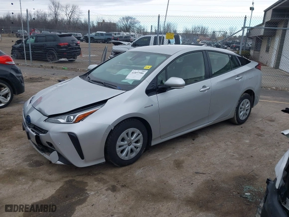 2019 Toyota Prius L Eco with VIN JTDKARFU4K3079789, listed as a IAAI auction lot 41897586 with 93,593 mi miles. Bid and sale history available at carsss.com. Image 16.