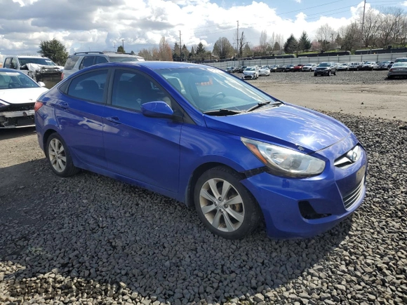 2013 Hyundai Accent GLS with VIN KMHCU4AE5DU301361, listed as a Copart auction lot 46841405 with 148,545 mi miles and Salvage Title. Bid and sale history available at carsss.com. Image 4.