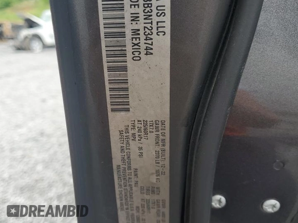 2022 Jeep Compass Latitude с VIN 3C4NJCBB3NT234744, выставлен на аукционе Copart как лот 55816285 с пробегом Не указан миль и Списание • Salvage title. История ставок и продаж доступна на DreamBid. Изображение 13.