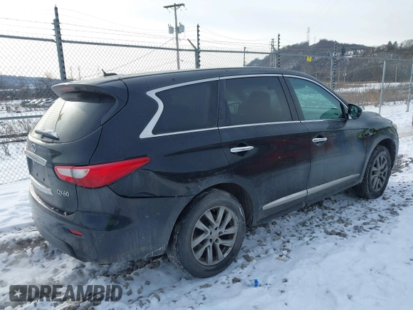 2015 Infiniti QX60 with VIN 5N1AL0MM3FC501539, listed as a IAAI auction lot 41363316 with 172,242 mi miles. Bid and sale history available at carsss.com. Image 4.
