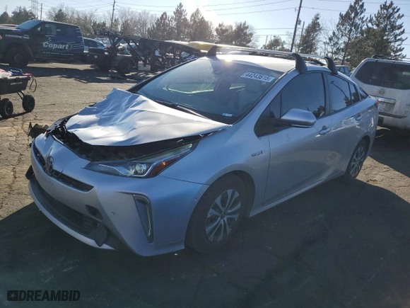 2022 Toyota Prius LE with VIN JTDL9MFU6N3037483, listed as a Copart auction lot 44243615 with 119,528 mi miles and Salvage Title. Bid and sale history available at carsss.com. Image 1.