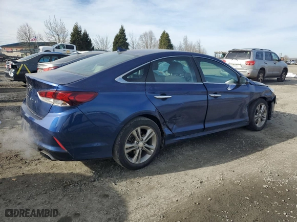 2018 Hyundai Sonata SEL with VIN 5NPE34AF9JH603024, listed as a Copart auction lot 45051775 with 54,575 mi miles and Salvage Title. Bid and sale history available at carsss.com. Image 3.