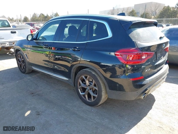 2021 BMW X3 sDrive30i with VIN 5UXTY3C00M9F94174, listed as a IAAI auction lot 41628837 with 53,996 mi miles. Bid and sale history available at carsss.com. Image 3.