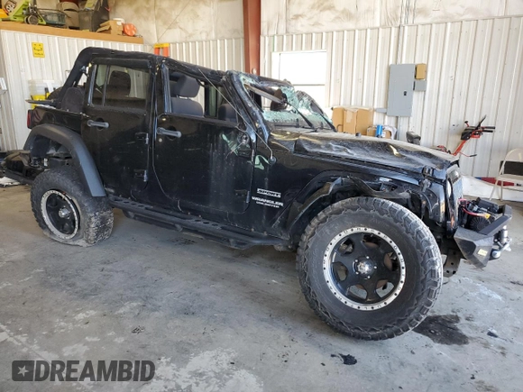 2011 Jeep Wrangler Unlimited Sport with VIN 1J4BA3H1XBL514681, listed as a Copart auction lot 49773154 with 0 mi miles and Salvage Title. Bid and sale history available at carsss.com. Image 4.