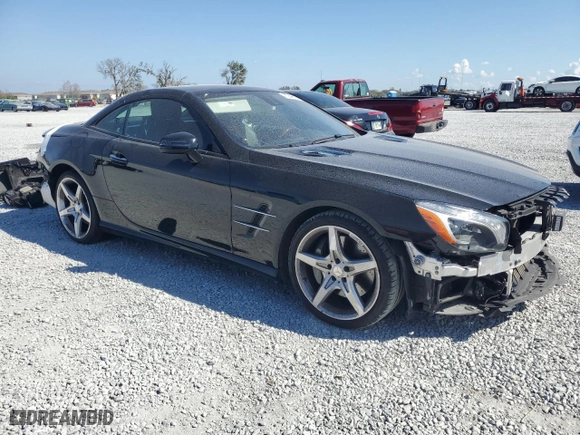2014 Mercedes-Benz SL-Class SL 550 with VIN WDDJK7DA5EF023732, listed as a Copart auction lot 43949695 with 44,841 mi miles and Salvage Title. Bid and sale history available at carsss.com. Image 4.